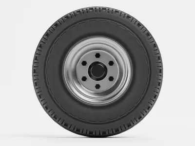 Tire V2 - Standard Automotive Wheel Low-poly 3D model