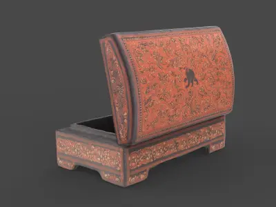 Casket made of resin Low-poly 3D model