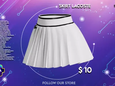  Female clothes short skirt Low-poly 3D model