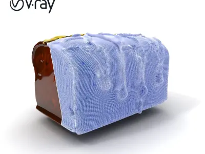 Chocolate Drizzle Cake Model Pack Low-poly 3D model