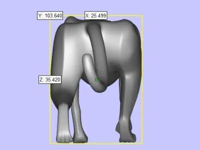 Black panther sneaking 3D print model