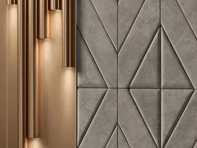 Panel checkered rug 3D model