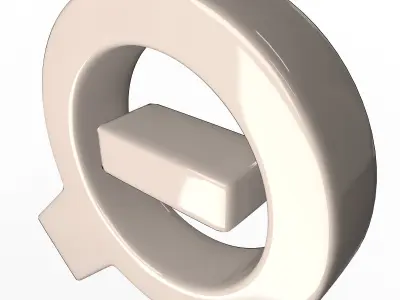 Zoom Out Symbol Low-poly 3D model