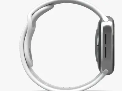 apple watch s4 sport 44mm white 3D model