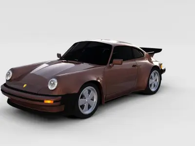1975 Porsche 911 930 rev 3D model