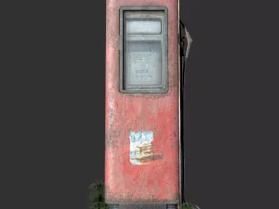 Petrol Pump Low-poly 3D model