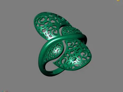 Women Plain Ring Ready STL Models Womens Ring 3d models 3D print model 2