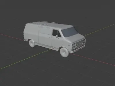 Chevrolet van Low-poly 3D model