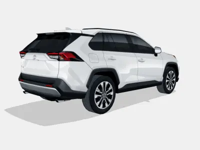 Toyota RAV4 2019 Low-poly 3D model