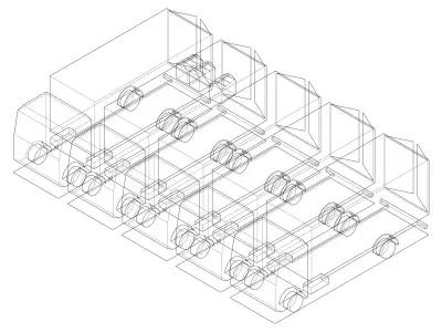 Simple Cargo Truck 3D model