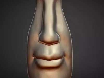 face flower vase decoration 3D print model