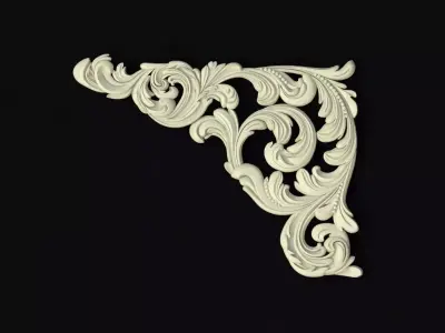 Central decor ornament for furniture 3D model 721
