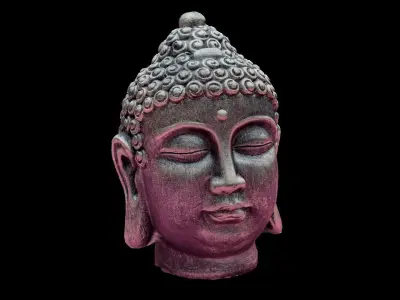 Buddha head decoration Free 3D model