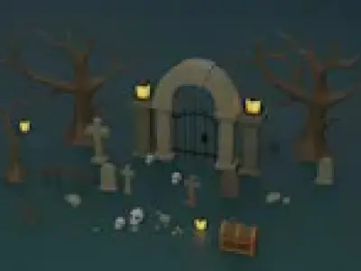 Low Poly Hunted Forest Pack Low-poly 3D model