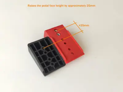 Thrustmaster T-LCM Pedal Face Height Increaser Mod 3D print model