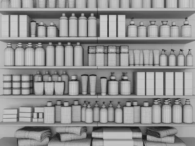 Large cosmetic set 3D model