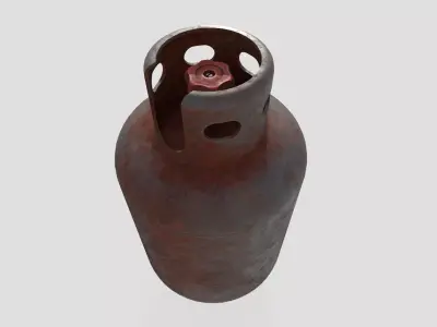 Gas Bottle M6 old version  Low-poly 3D model