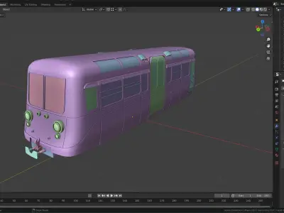 1949 Southend on Sea Pier Railway 4 Wheel Single Deck Car 3D print model