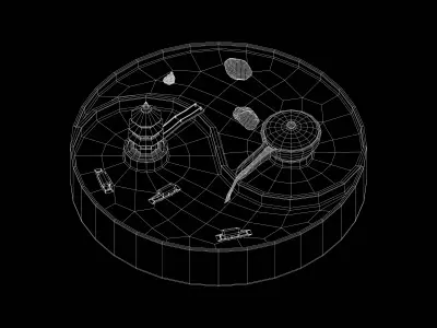 Desktop Zen Garden 3D model