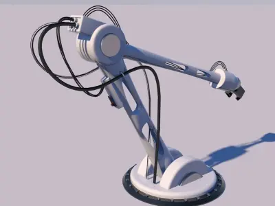 Robot Arm rigged Free 3D model