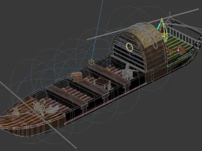 Game Traffic - Small Fishing 02 3D model