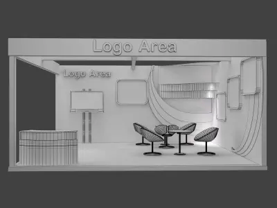  Booth Exhibition Stand a110a 3D model
