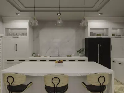 Modern Kitchen Free 3D model