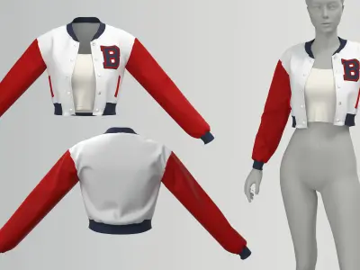 crop tops for women  Low-poly 3D model