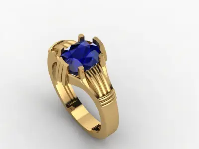 ruby ring for men Free 3D print model