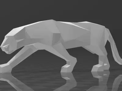 PANTER ORIGAMI ESCULTURE Free 3D print model