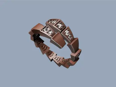 Bvlgari serpenti ring 3D print model