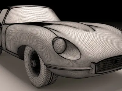 Jaguar E-Type 1961 Free 3D model