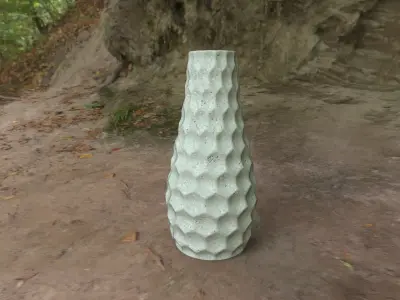 Loft Concrete Vase 3D model