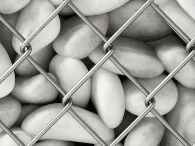 Gabion pebble low n6 Two 3D model