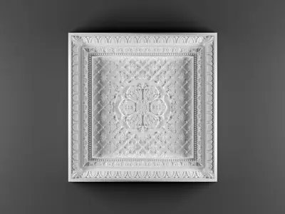 ornamental classic decoration 3d model frame vol 26 3D model