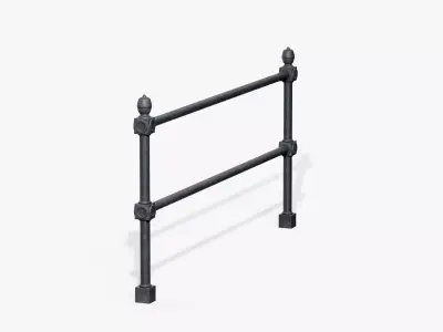 Guardrail C Low-poly 3D model