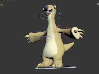 sid ice age Low-poly 3D model