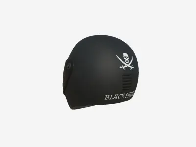 Motorcycle Helmet A02 Black - Character Fashion Design Low-poly 3D model