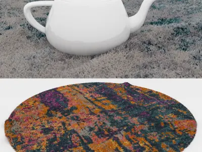 Round Rug Set 174 3D model