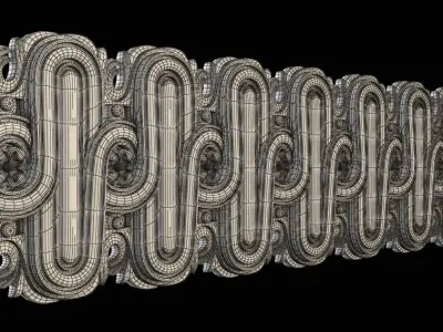 Moulding ornate metal wall art 3D print model