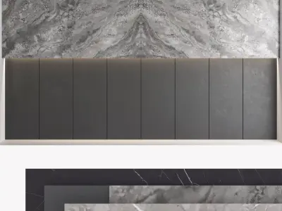 Decorative wall panel set 70 3D model