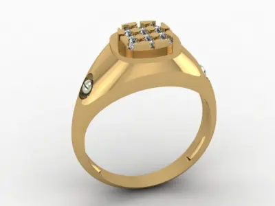 men ring for daimonds 3D print model get