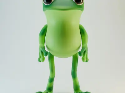 Cartoon Frog 3D Model Low-poly 3D model