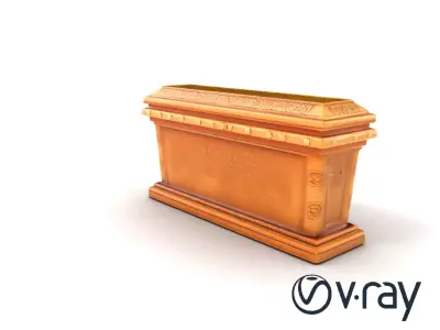 Ancient Egyptian Sarcophagus Sculpture model pack Low-poly 3D model