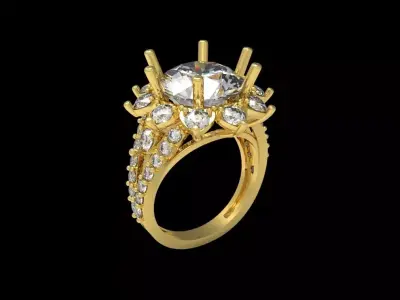 Diamond Ring 021 3D print model