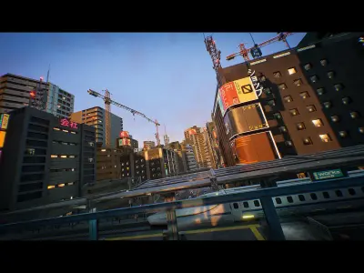 Urban City Kitbash Set - UE4 Low-poly 3D model