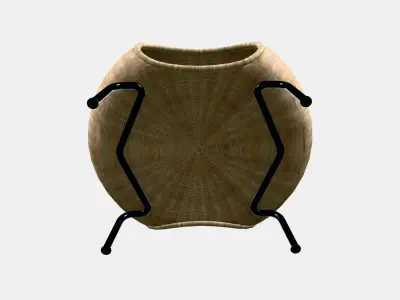 GAMLEHULT Footstool with storage Low-poly 3D model