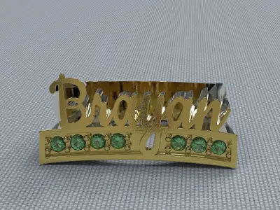 Brayan Name Ring Free 3D print model