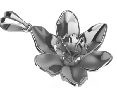 March Jonquil Flower of the Month charm Pendant 3D print model
