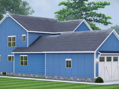 Traditional American Home Architectural Visualization 3D model